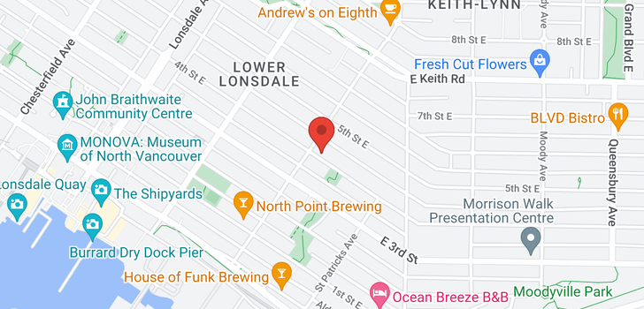 map of 308 120 E 4TH STREET